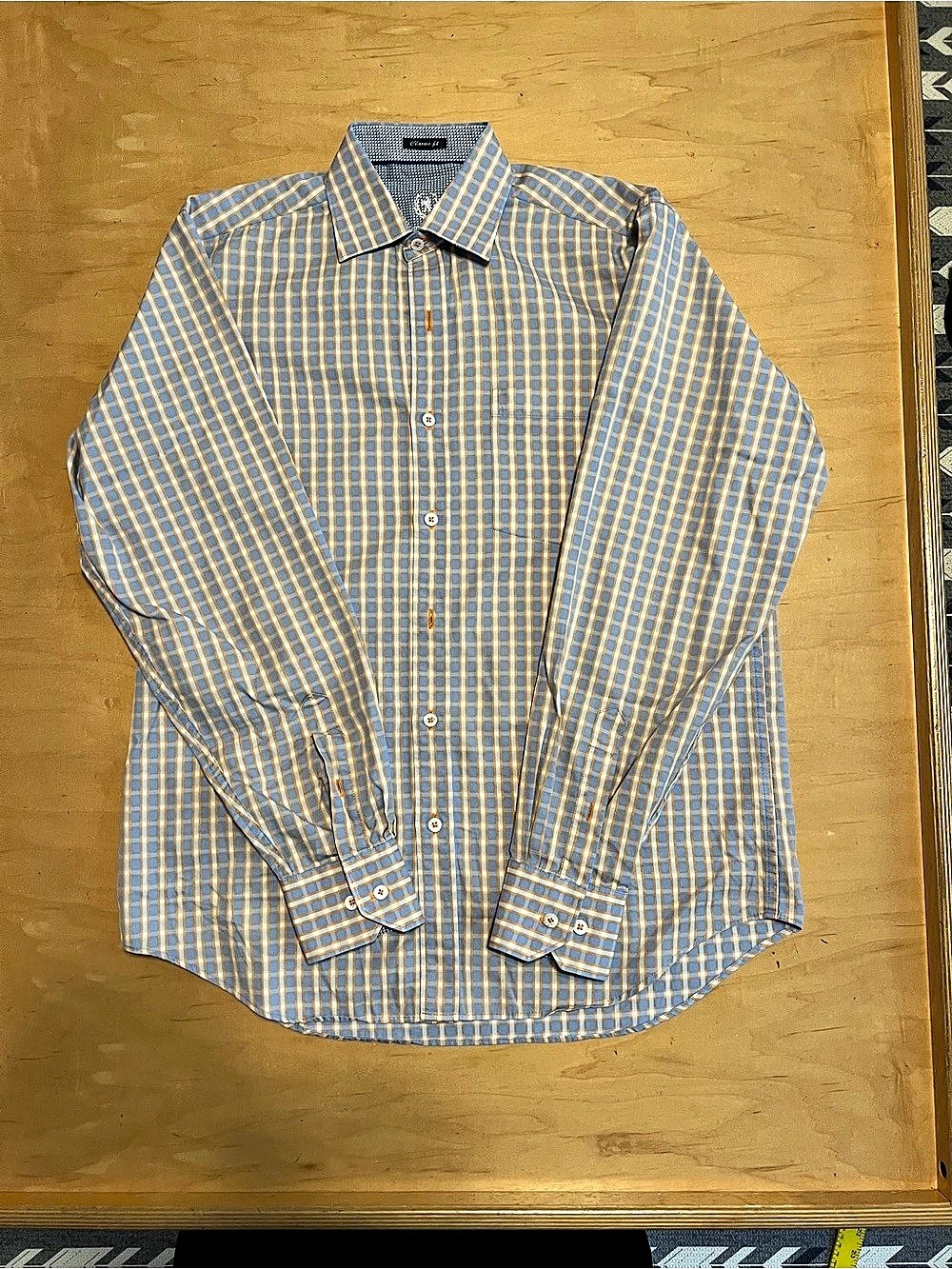 Bugatchi Men's Plaid Cotton Button Down Shirt